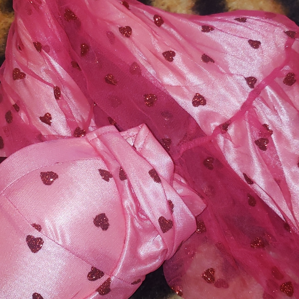 ⭐Pink Glitter Heart Dress - Picture 7 of 10